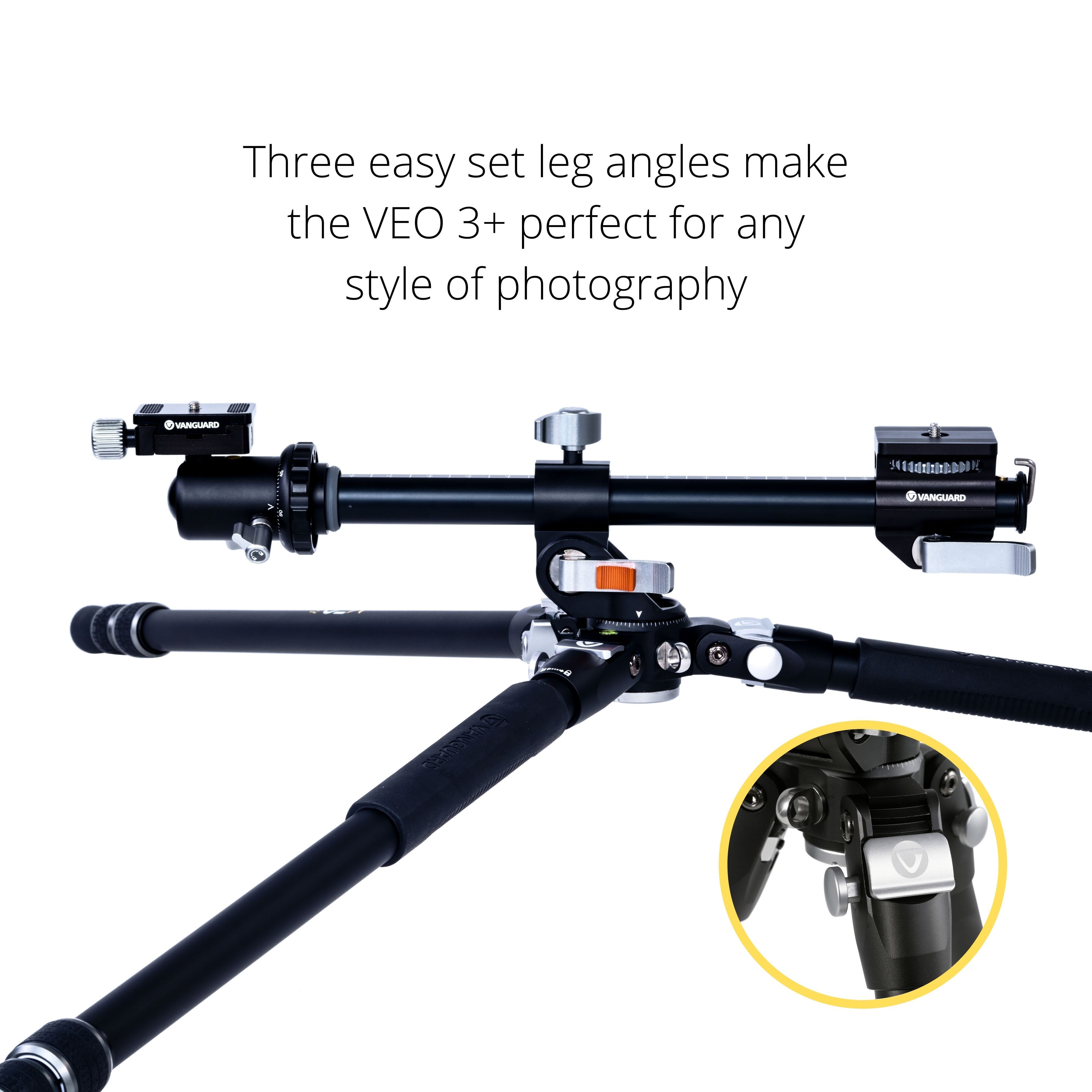 Vanguard VEO 3+ 263CB Carbon Fibre Pro Tripod / Monopod with BH-160S Ball Head