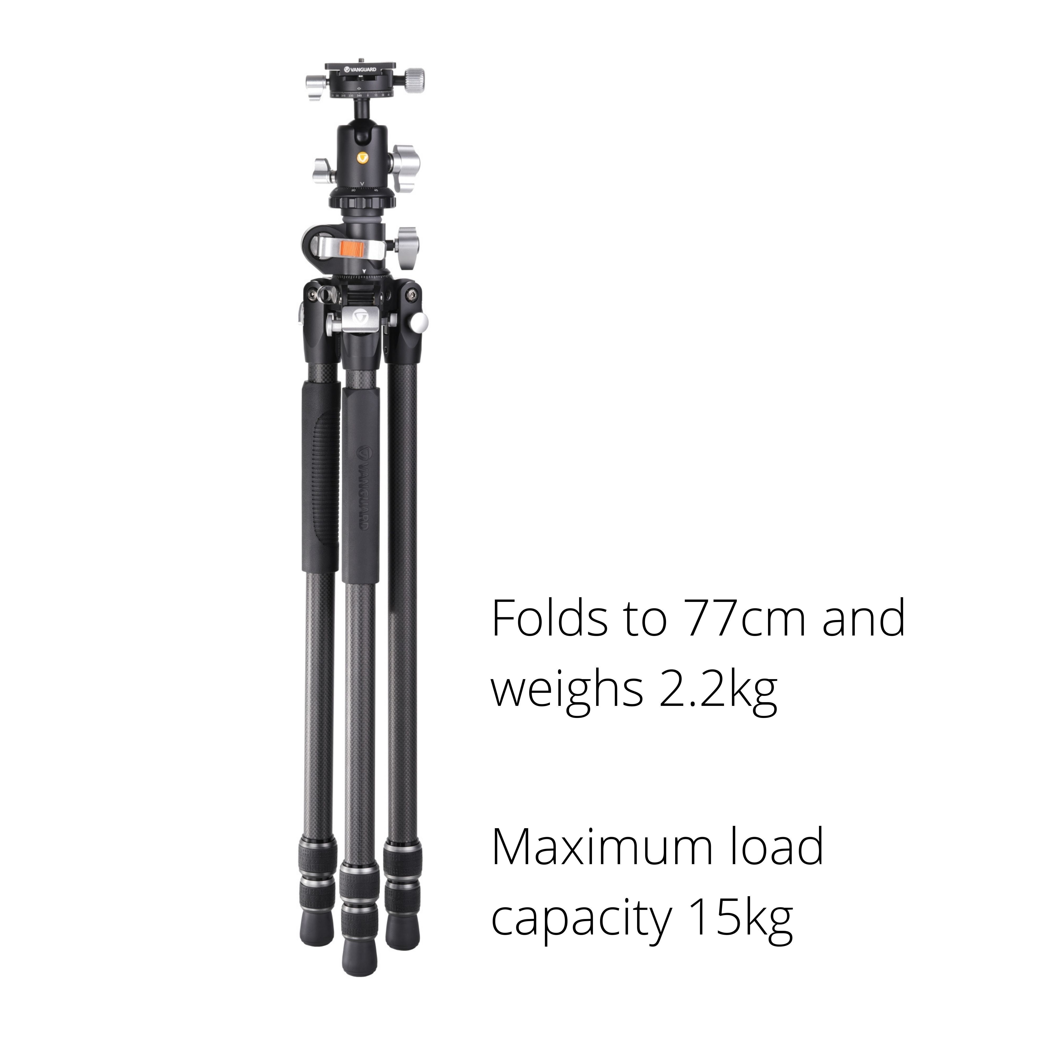 Vanguard VEO 3+ 263CB Carbon Fibre Pro Tripod / Monopod with BH-160S Ball Head