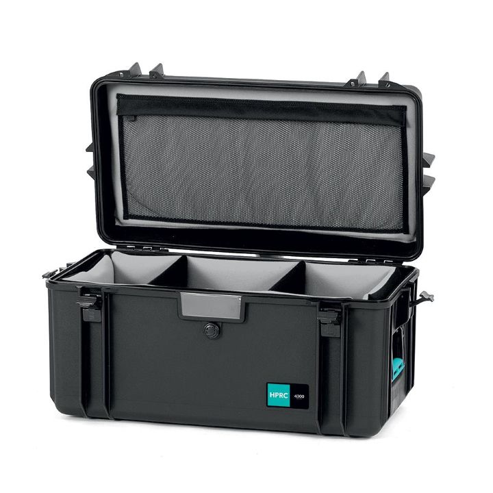 HPRC 4300 - Hard Case with Soft Padded Open Deck + Dividers (Black)