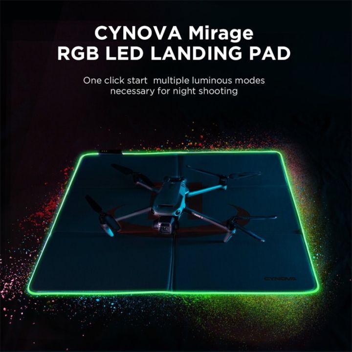 CYNOVA Universal Drone Landing Pad with LED - 65 x 65cm