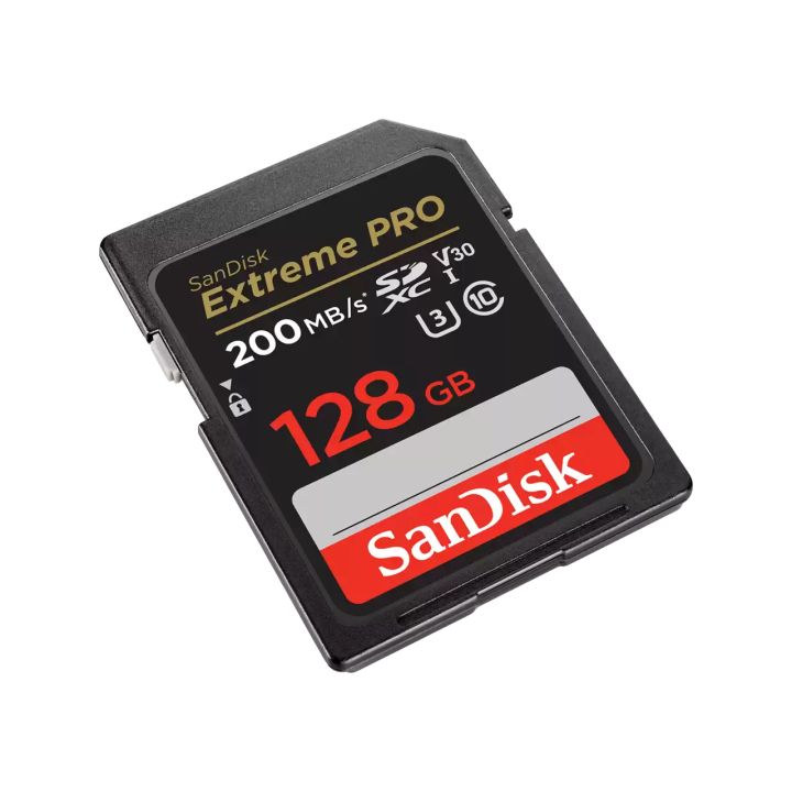 SanDisk Extreme PRO SDXC 128GB  200MB/s R 90MB/s W UHS-I U3 C10 V30 Card