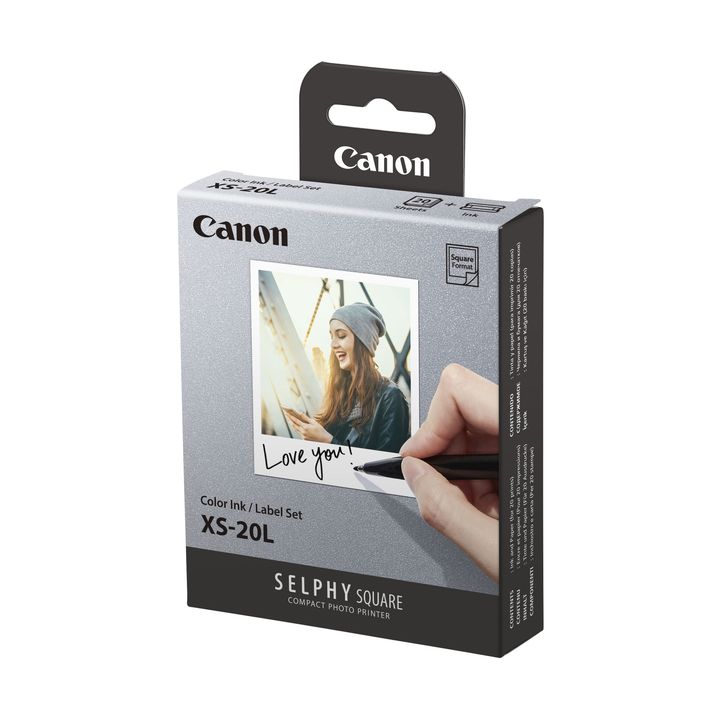 Canon Selphy Square XS-20L Colour Ink Label Set 20 Sheets
