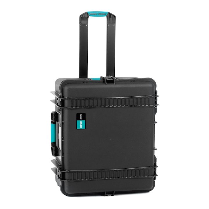 HPRC 2730W - Wheeled Hard Case with Cubed Foam (Black) with Blue Handle