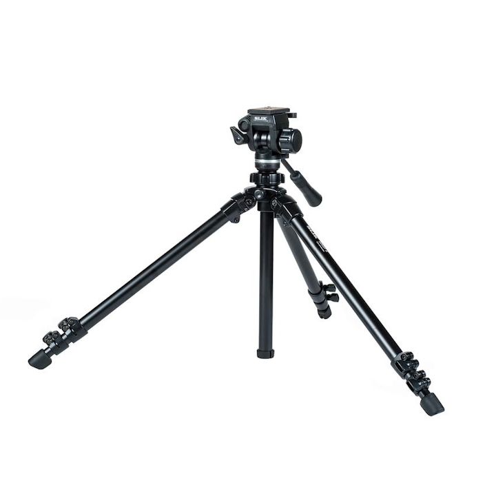 SLIK 504QF II Aluminium Tripod with 504QF II Video Fluid Pan Head