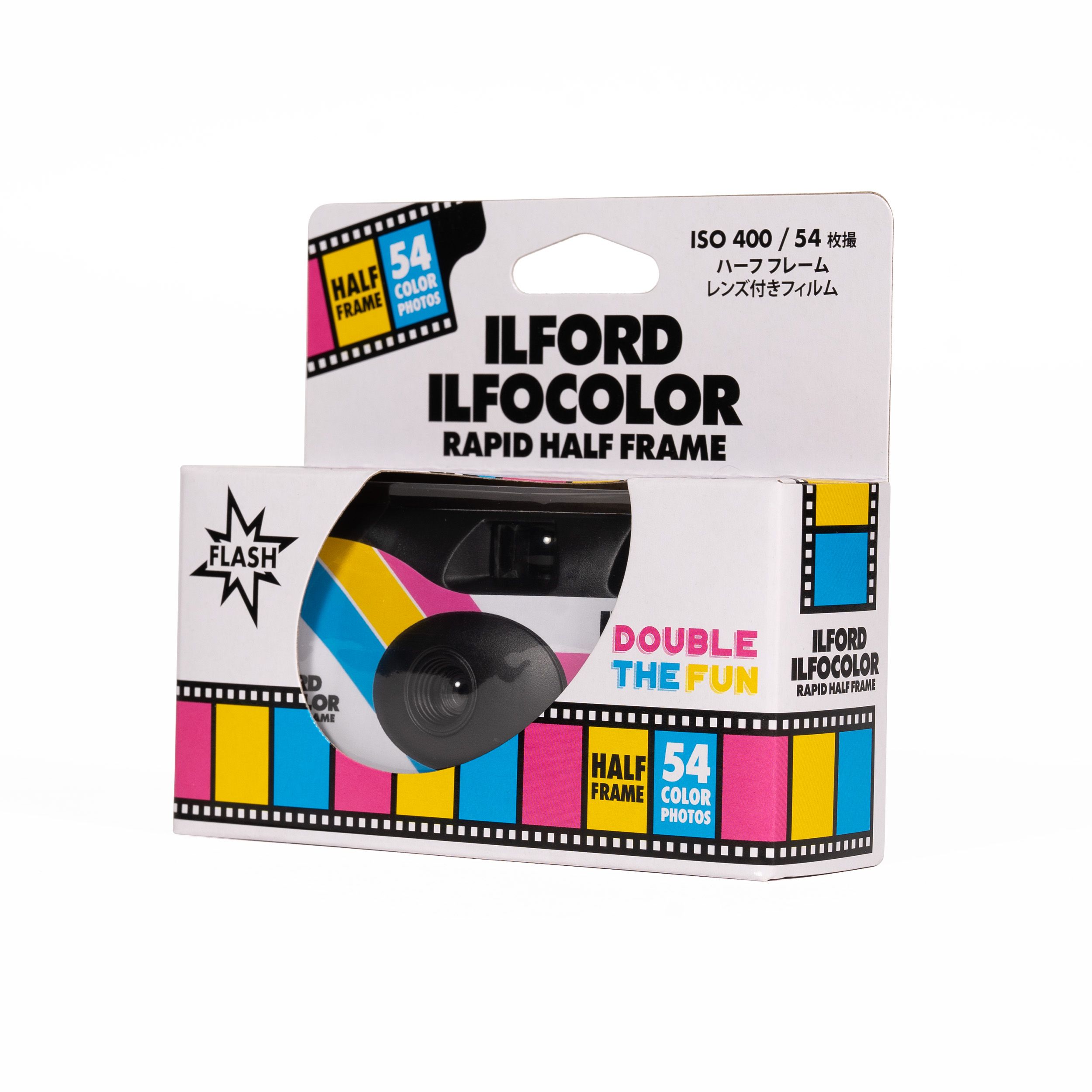 Ilford IlfoColor Rapid Half-Frame Colour Film Camera - Includes 54 Exposures
