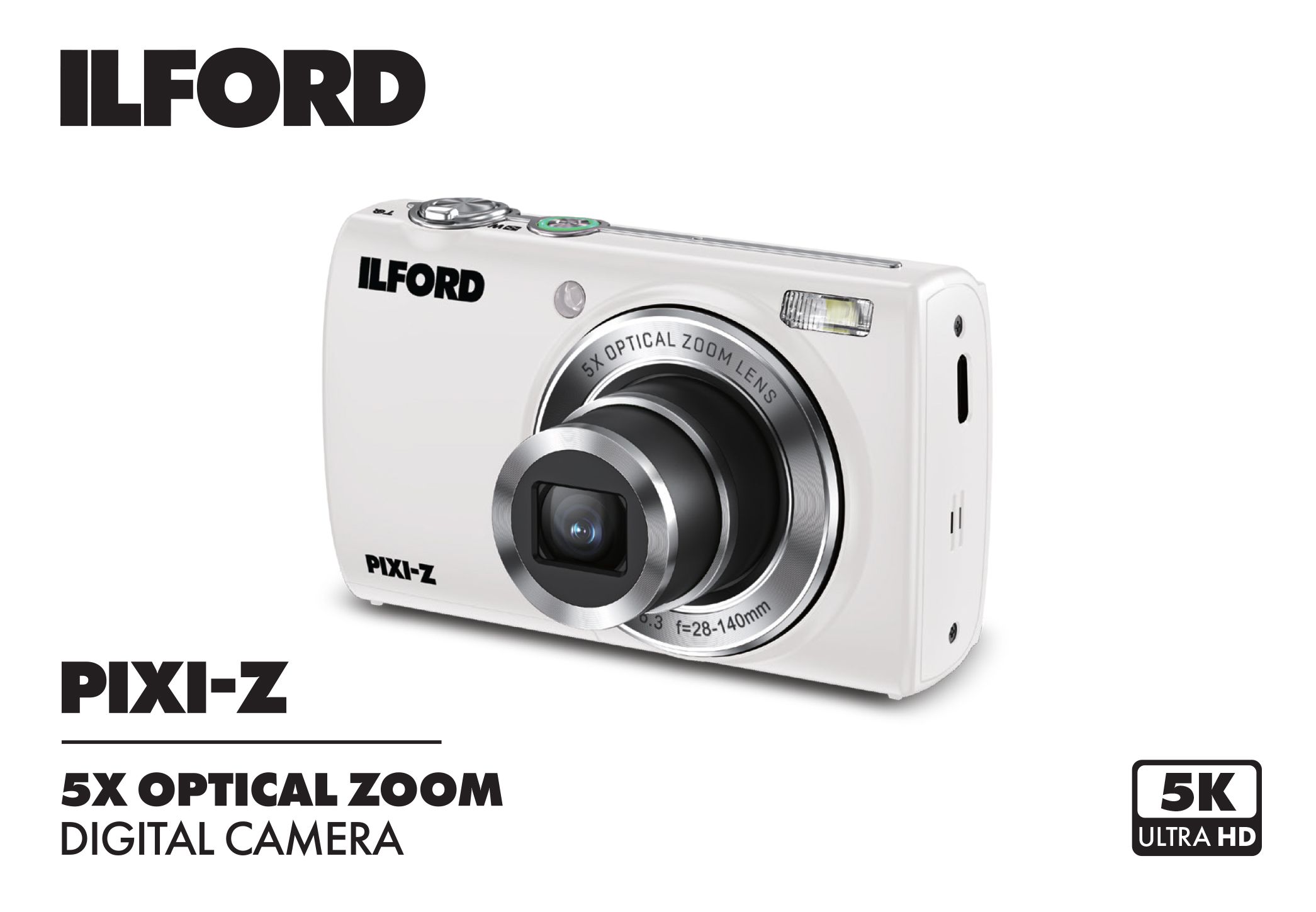 ILFORD PIXI-Z 5x Digital Camera - Pearl White