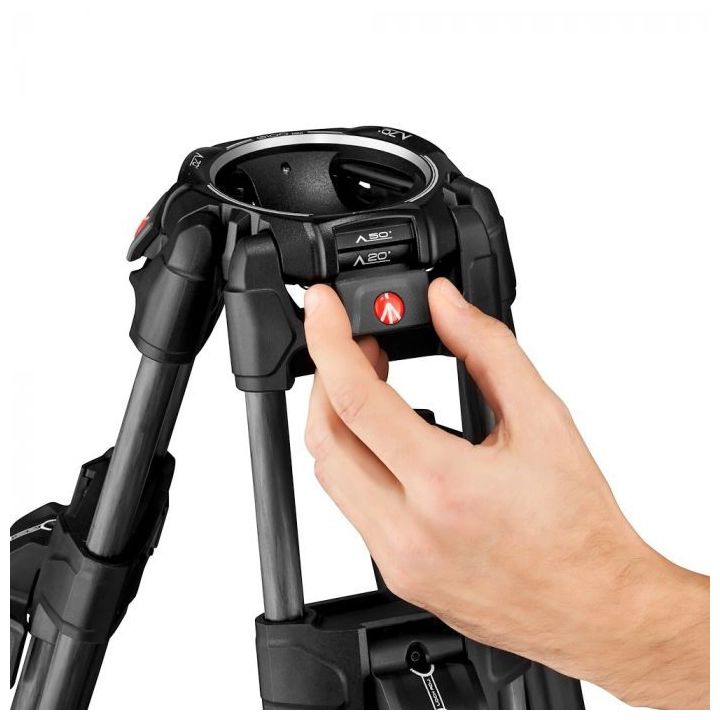 Manfrotto 645 FTT Fast Twin Carbon Fibre Video Tripod with Middle Spreader