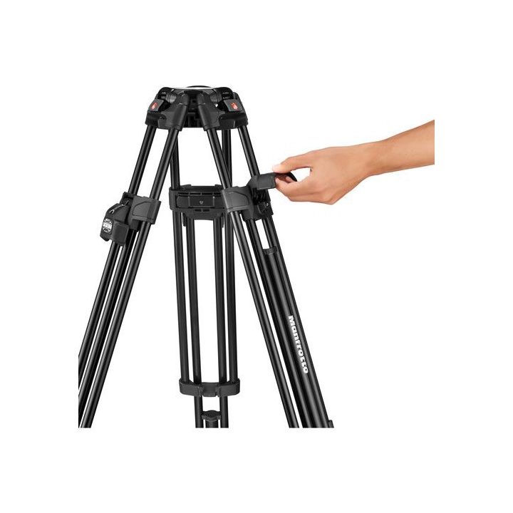 Manfrotto 504X Fluid Video Head and 645 Fast Twin Aluminium Tripod