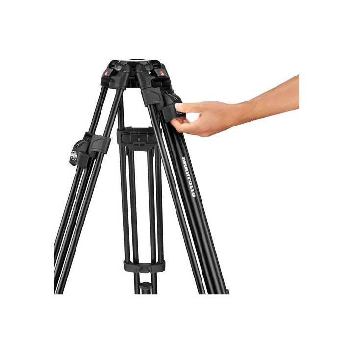Manfrotto 504X Fluid Video Head and 645 Fast Twin Aluminium Tripod