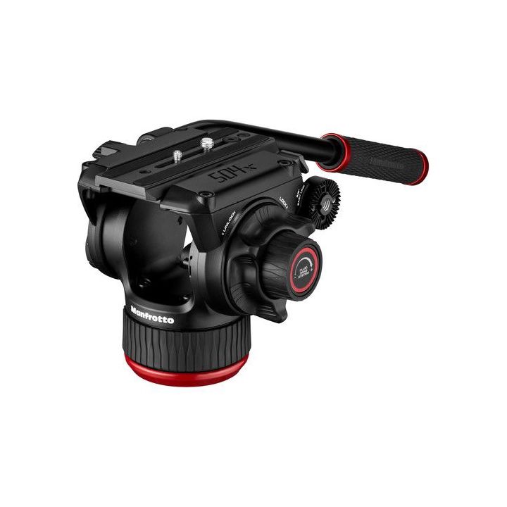Manfrotto 504X Fluid Video Head with Carbon Fibre Twin Leg Tripod and Ground Spreader