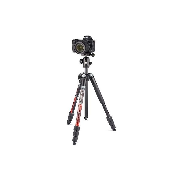 Manfrotto Element MII Red Aluminium 4-Section Tripod with Ball Head