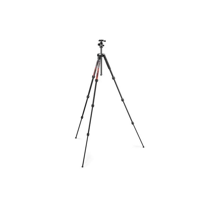 Manfrotto Element MII Red Aluminium 4-Section Tripod with Ball Head