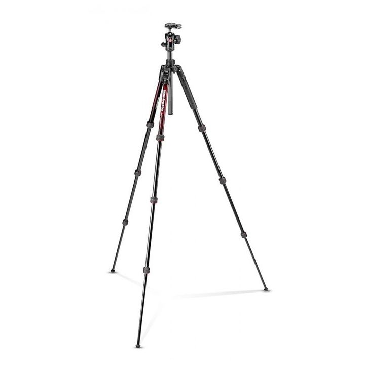 Manfrotto Befree Advanced Aluminium Travel Tripod with Ball Head and Twist Lock, Red