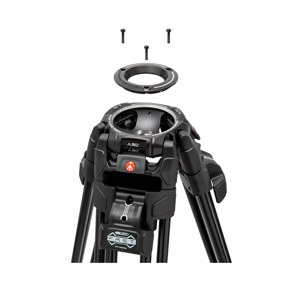 Manfrotto 504X Fluid Video Head, Fast Twin Aluminium Tripod and XPRO Monopod Bundle