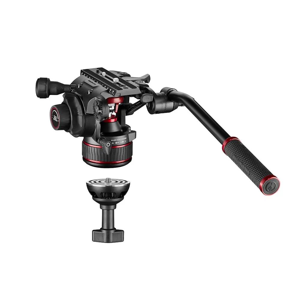 Manfrotto Nitrotech 608 Fluid Video Head and Aluminium Twin Middle Spreader Tripod