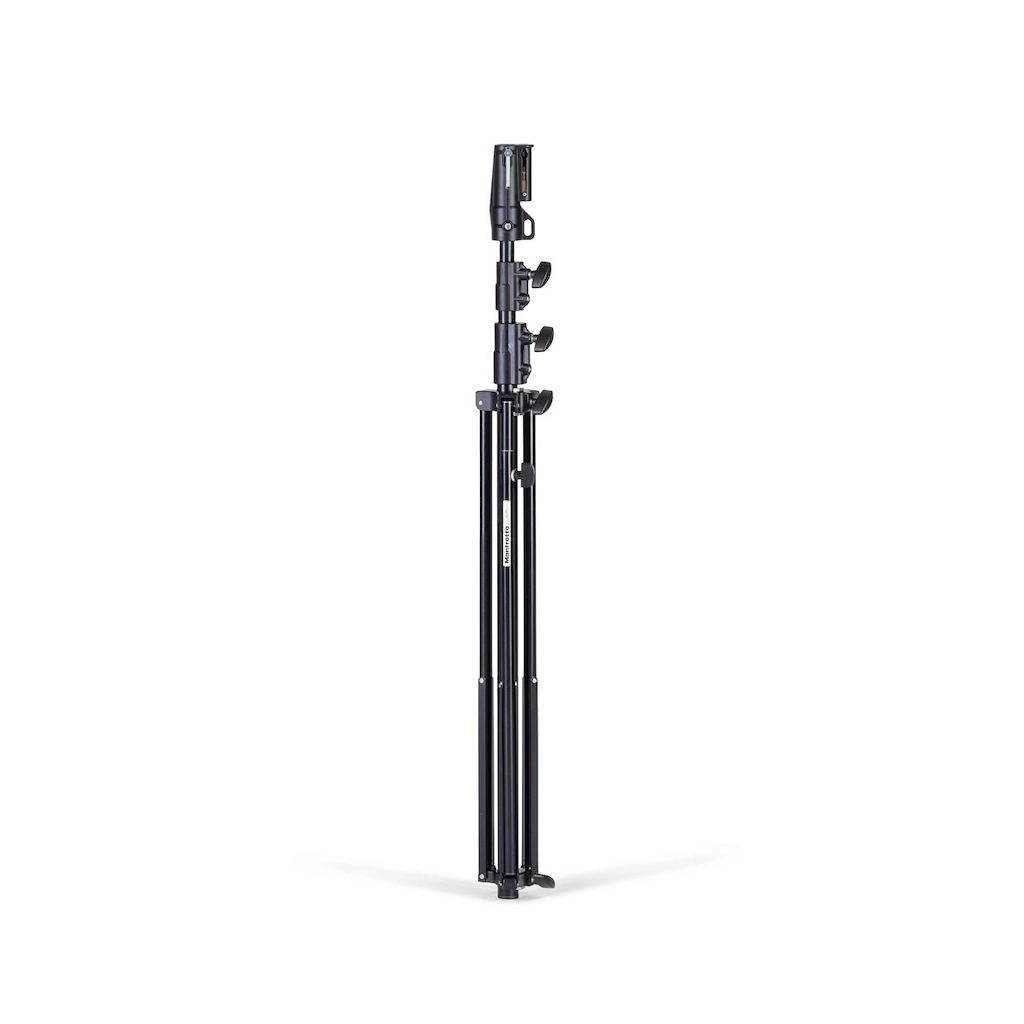 Manfrotto Aluminium Senior Stand Black with Levelling Leg