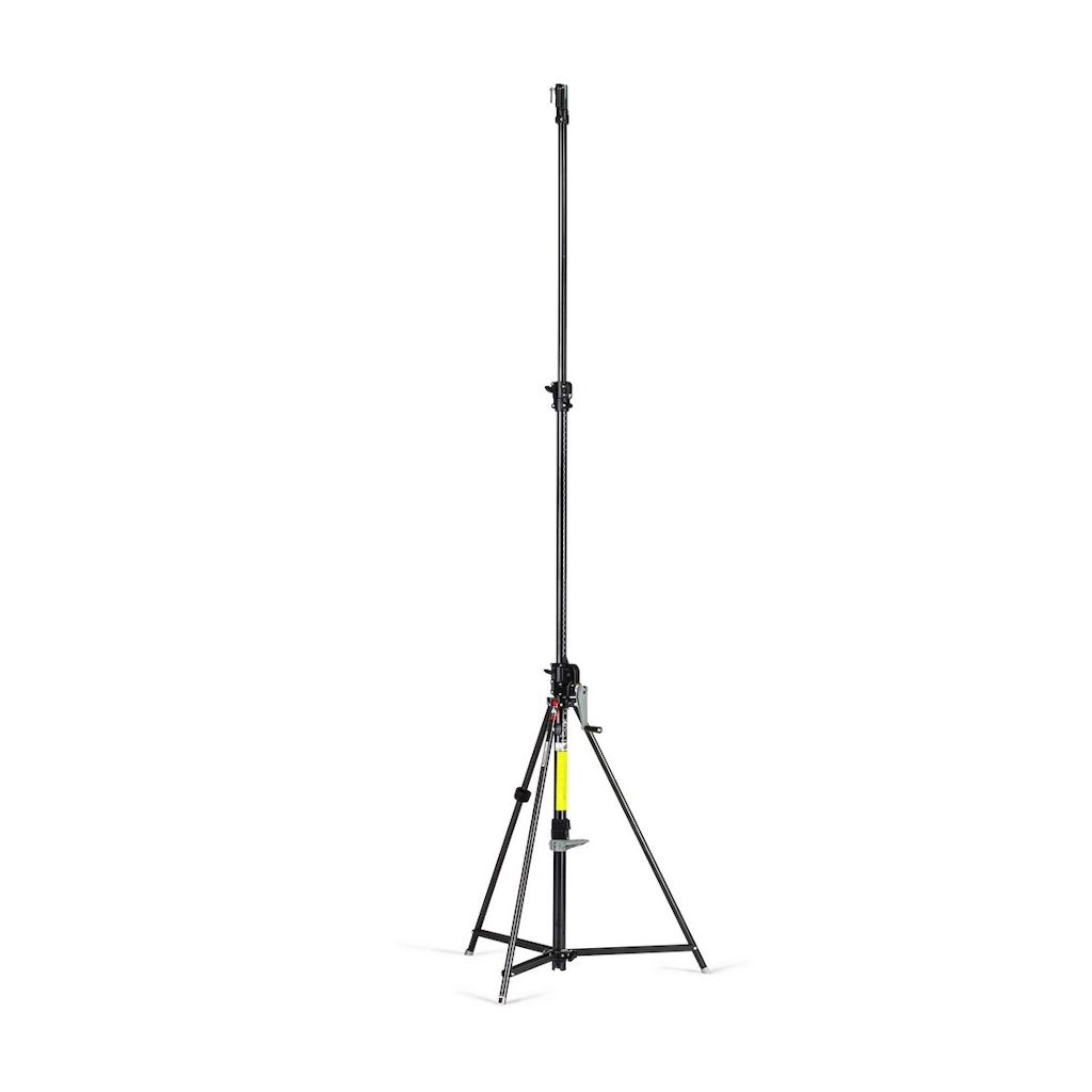 Manfrotto Wind Up 3 Section Lighting Stand - Black Zinc Steel