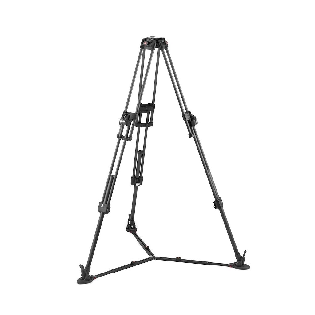 Manfrotto 645 FTT Fast Twin Carbon Fibre Video Tripod with Middle Spreader