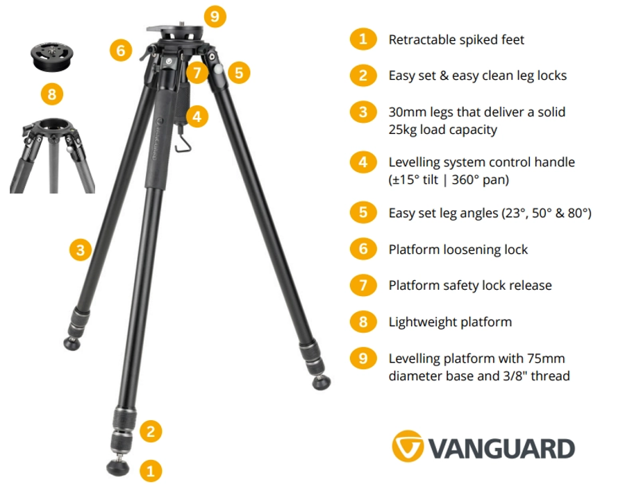 Vanguard ALTA PRO 3VL 304AT Video Tripod
