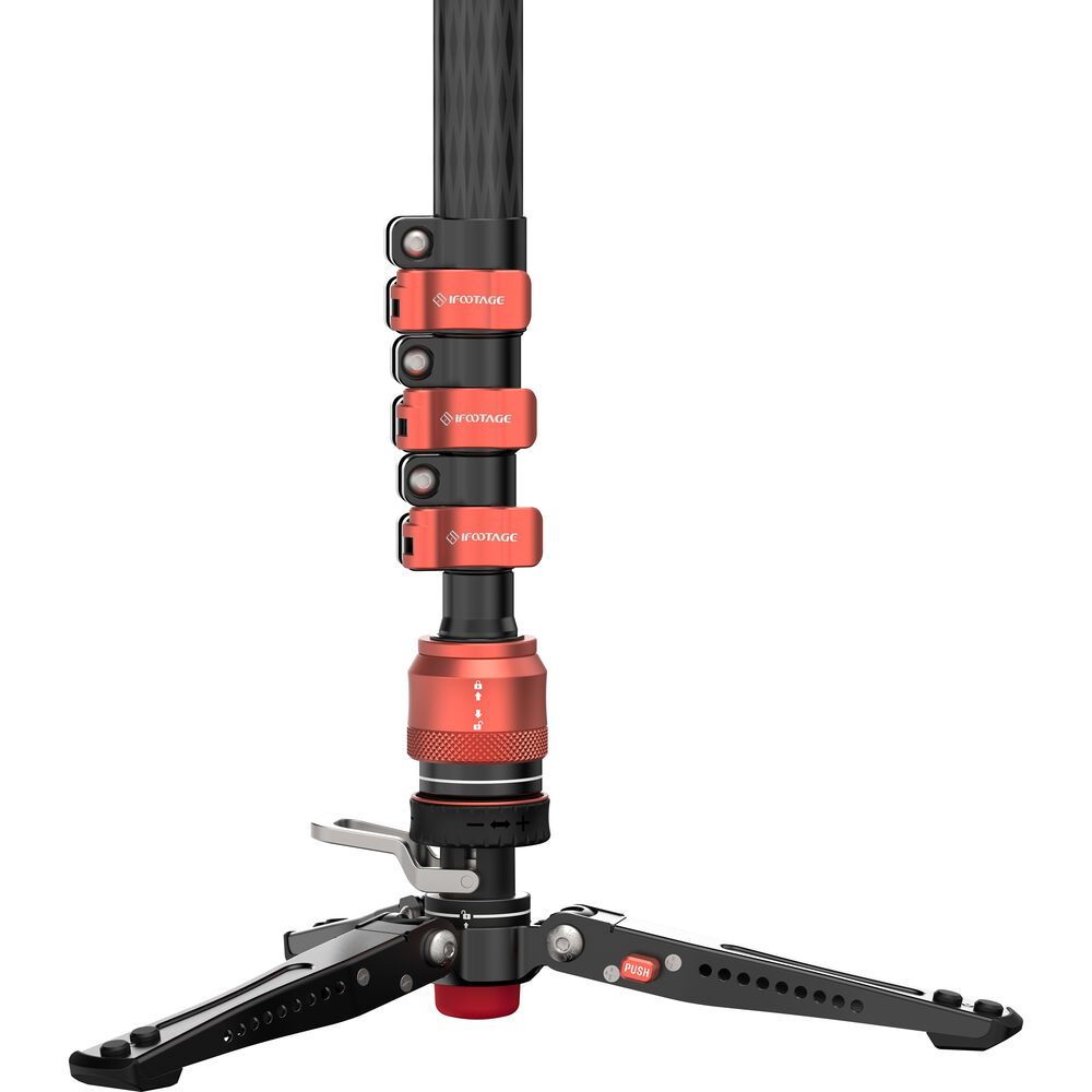 iFootage Cobra 3 Carbon Fiber Flip Lock Monopod with Pedal Release CB3 C180F-P