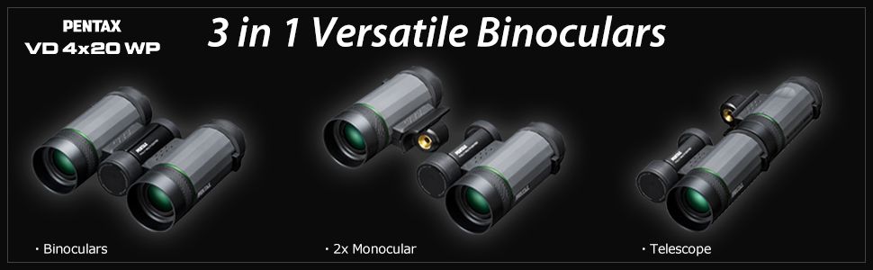 Pentax VD 4&times;20 WP Three-in-one Binoculars_features_4
