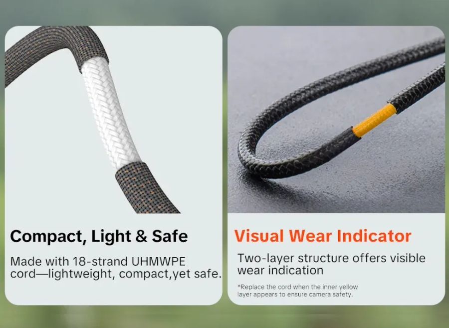 PGYTECH Camera Wrist Strap Slim (Vintage-Midnight Black)