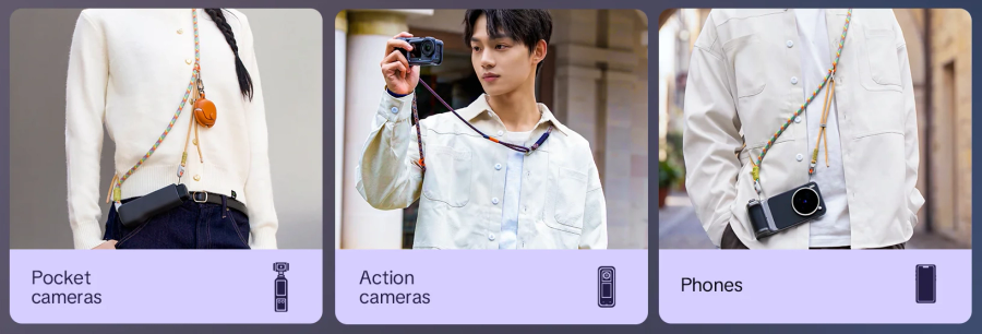 PGYTECH Pocket-Series Camera Strap (Refined Style-Aurora Purple)