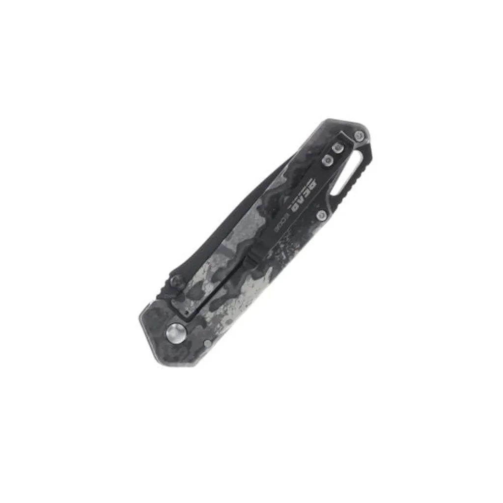 Bear Edge 3" Folding Drop Point Knife (Grey) with Fire Starter