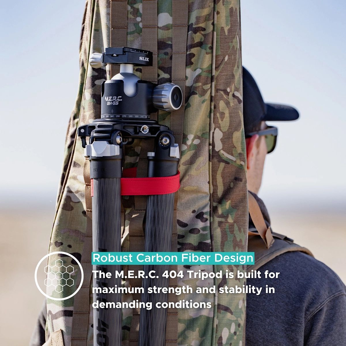 SLIK M.E.R.C. 404 Carbon Fiber Tripod Kit With CF-404 Legs And BH-55 Ball Head