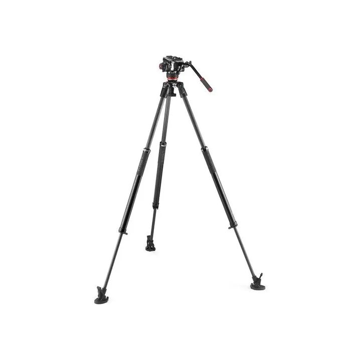 Manfrotto 504X Video Tripod Kit incl.1x FOC MF114MV Cine & Video Dolly for Spiked Feet
