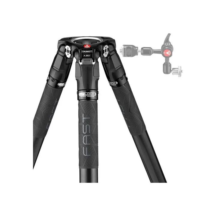 Manfrotto 504X Video Tripod Kit incl.1x FOC MF114MV Cine & Video Dolly for Spiked Feet