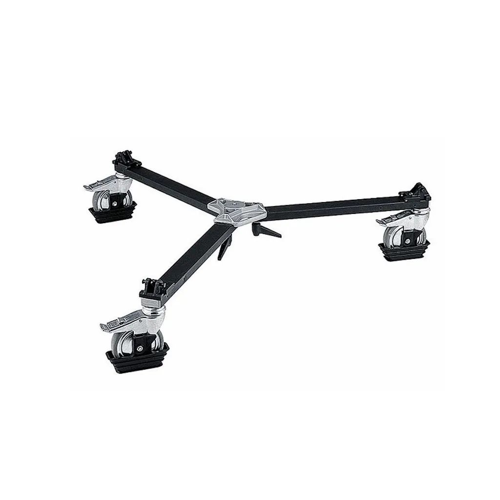 Manfrotto 504X Video Tripod Kit incl.1x FOC MF114MV Cine & Video Dolly for Spiked Feet