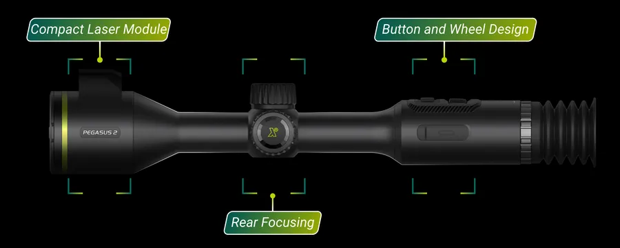 Pixfra PEGASUS 2 LRF Thermal Riflescope 50mm Pix 640x512 Dis 1600x1200