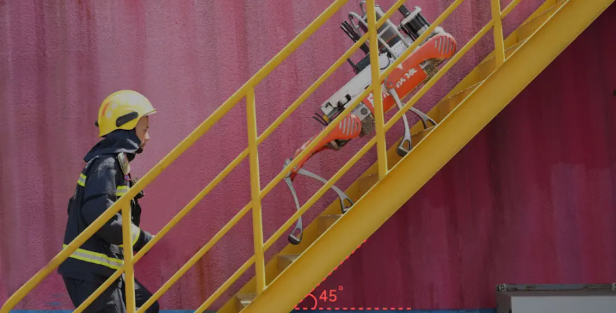 Unitree B2 Fire Fighting Robot with water Canon