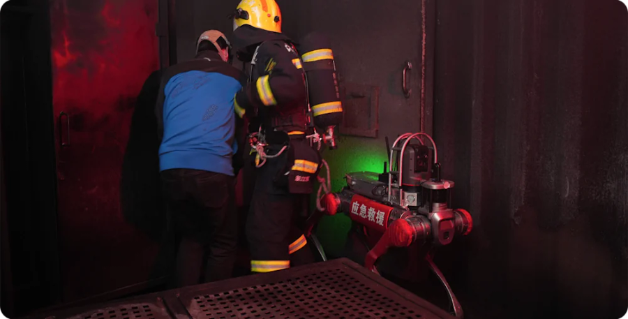 Unitree B2 Fire Fighting Robot with water Canon