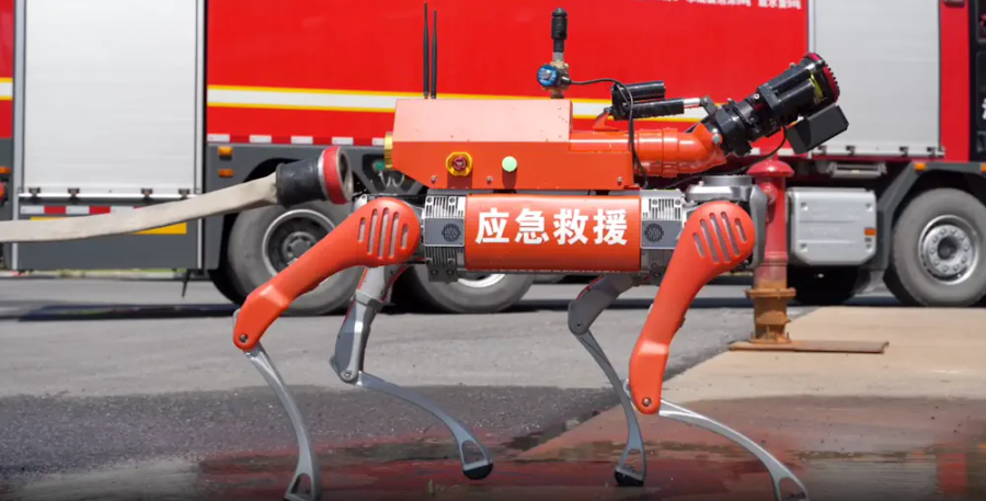 Unitree B2 Fire Fighting Robot with water Canon