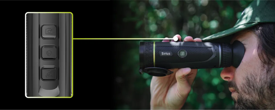 Pixfra SIRIUS Zoom Thermal Monocular OLED  50mm Pix 640x512 Dis 1920x1080
