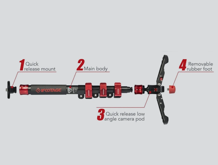 iFootage Cobra 2 A180-II Monopod with Low-Profile Tripod