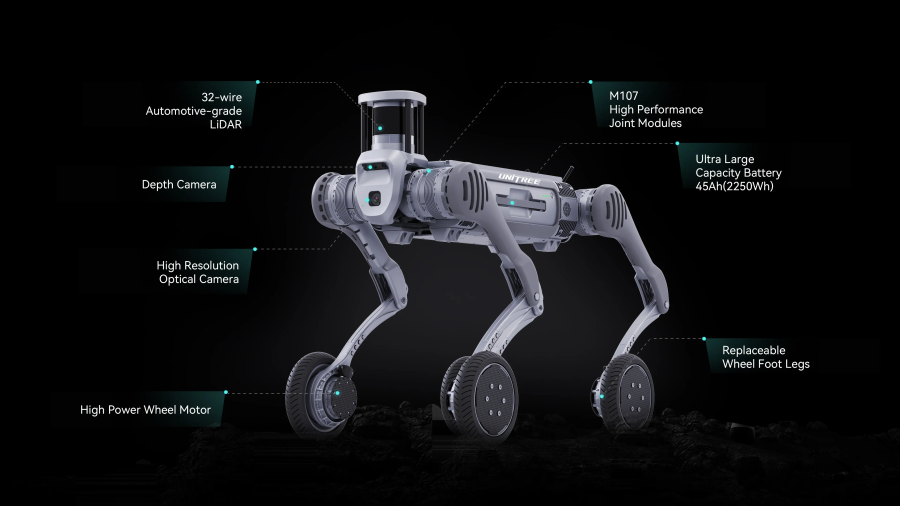 Unitree B2-W Wheeled Robotic Quadruped